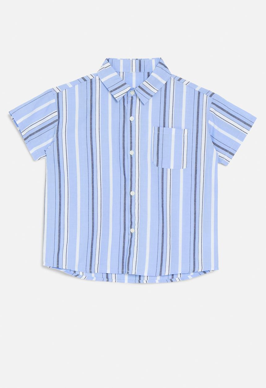 Pop Candy - Striped shirt - blue & white