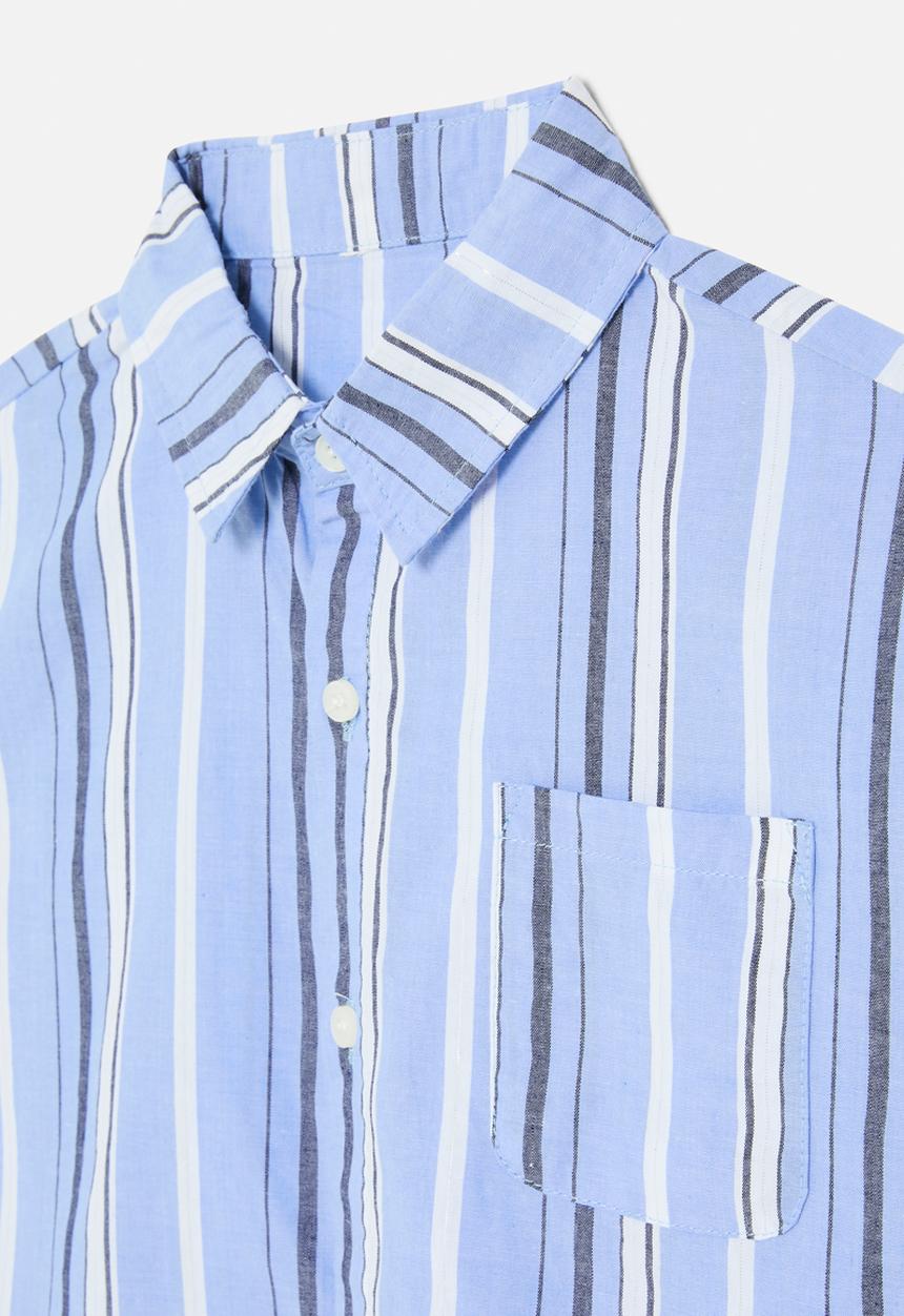 Pop Candy - Striped shirt - blue & white