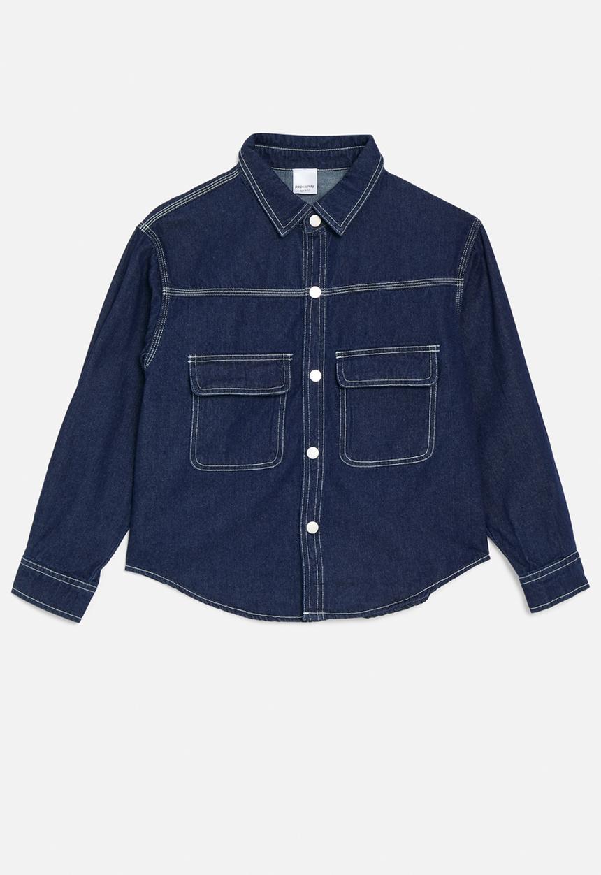 Pop Candy - Denim overshirt - dark blue