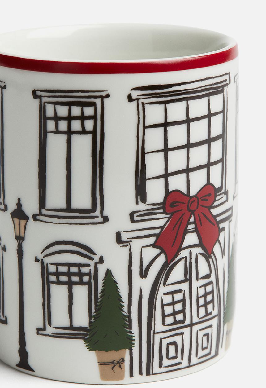 H&M - Printed porcelain mug - white,multi