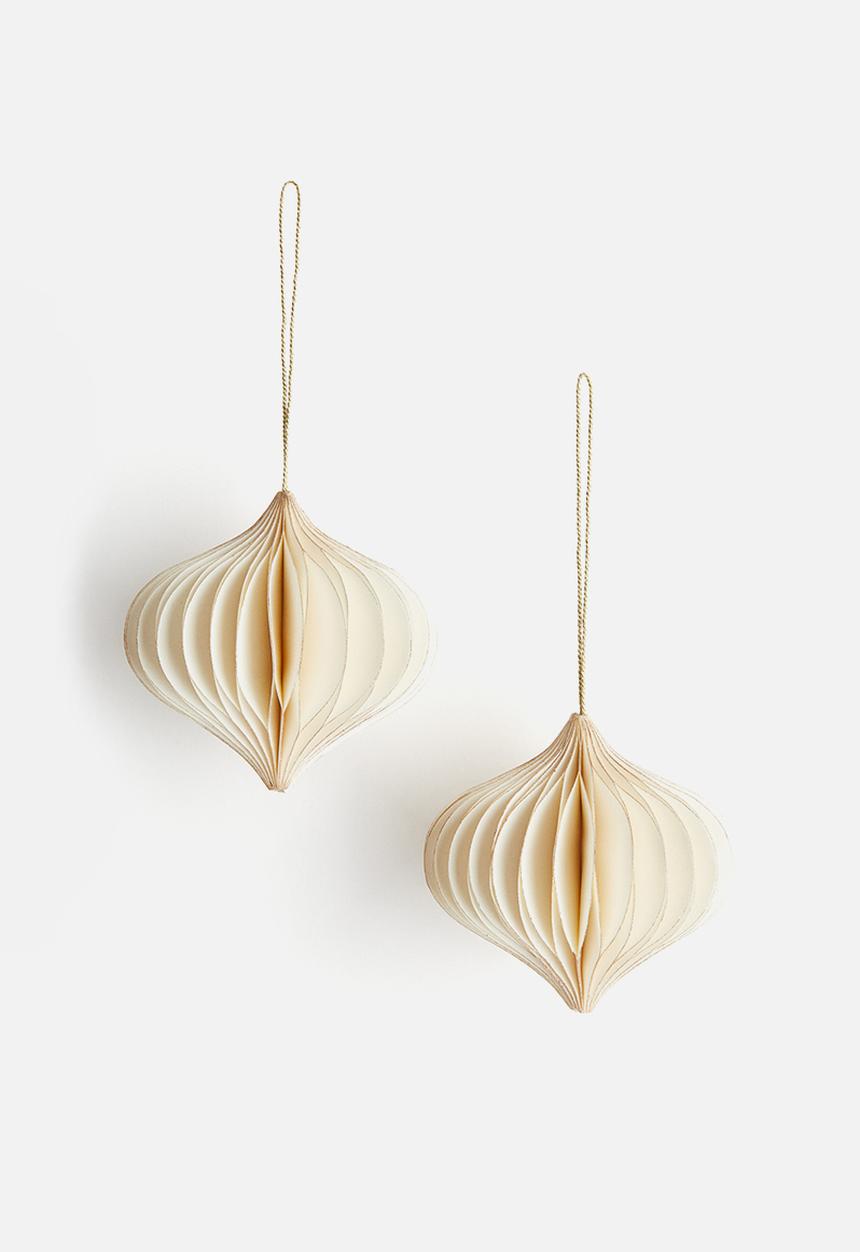 H&M - 2-pack christmas decorations - white