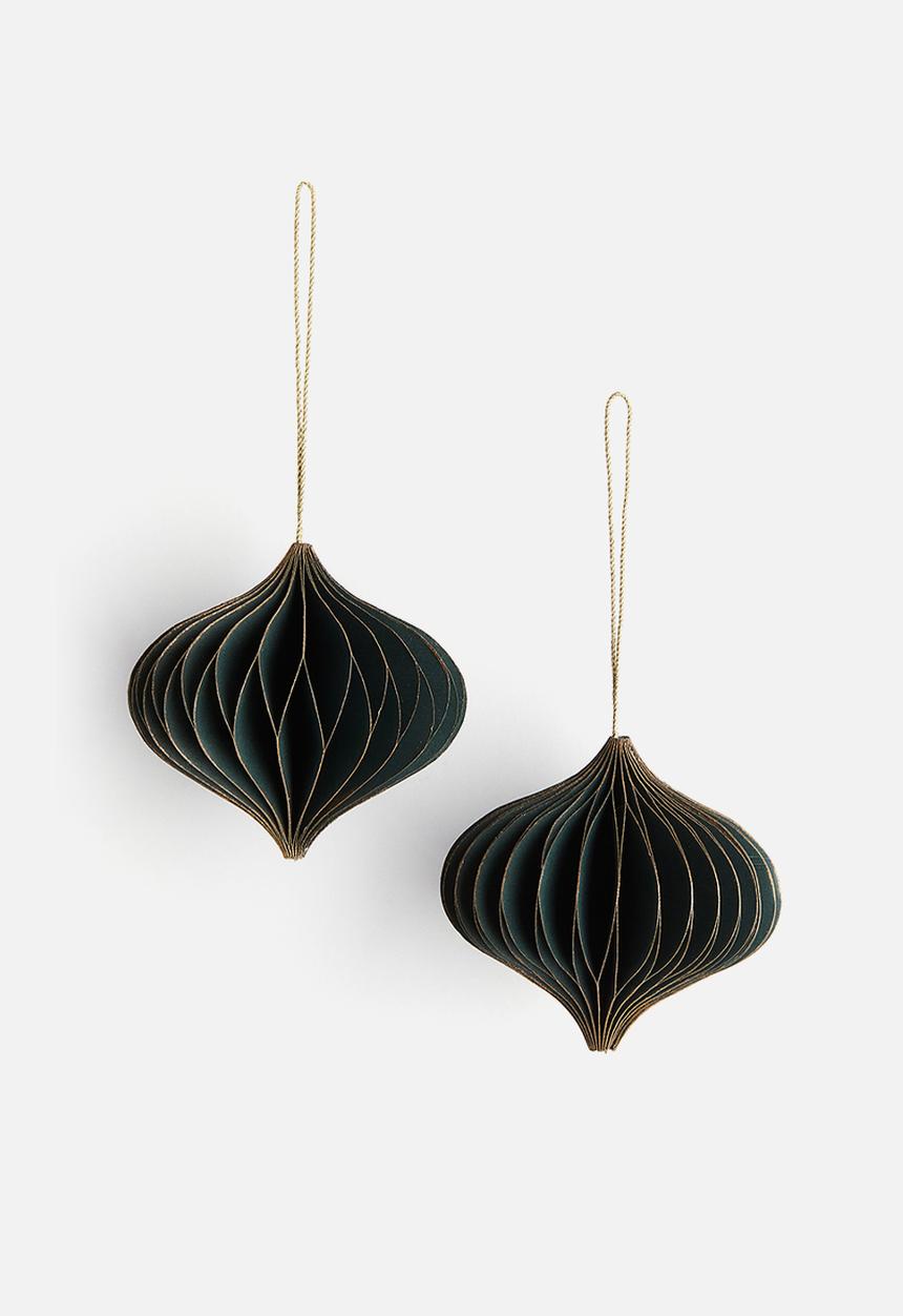 H&M - 2-pack christmas decorations - green