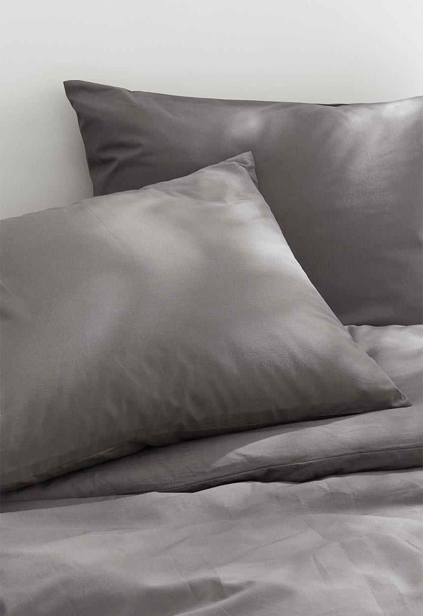 H&M - Cotton double/king duvet cover set - grey