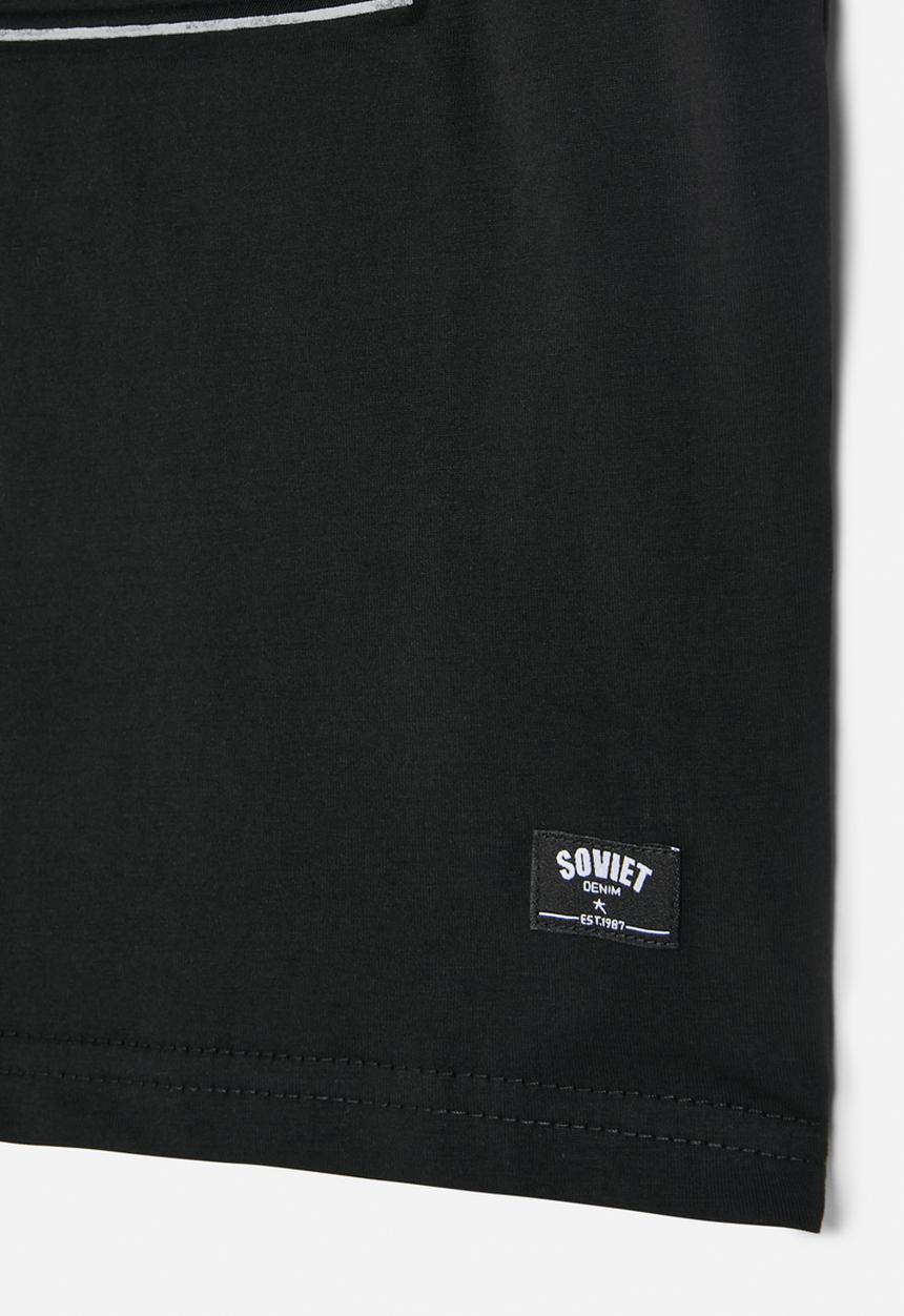 SOVIET - Boys crew neck  fashion tee - black