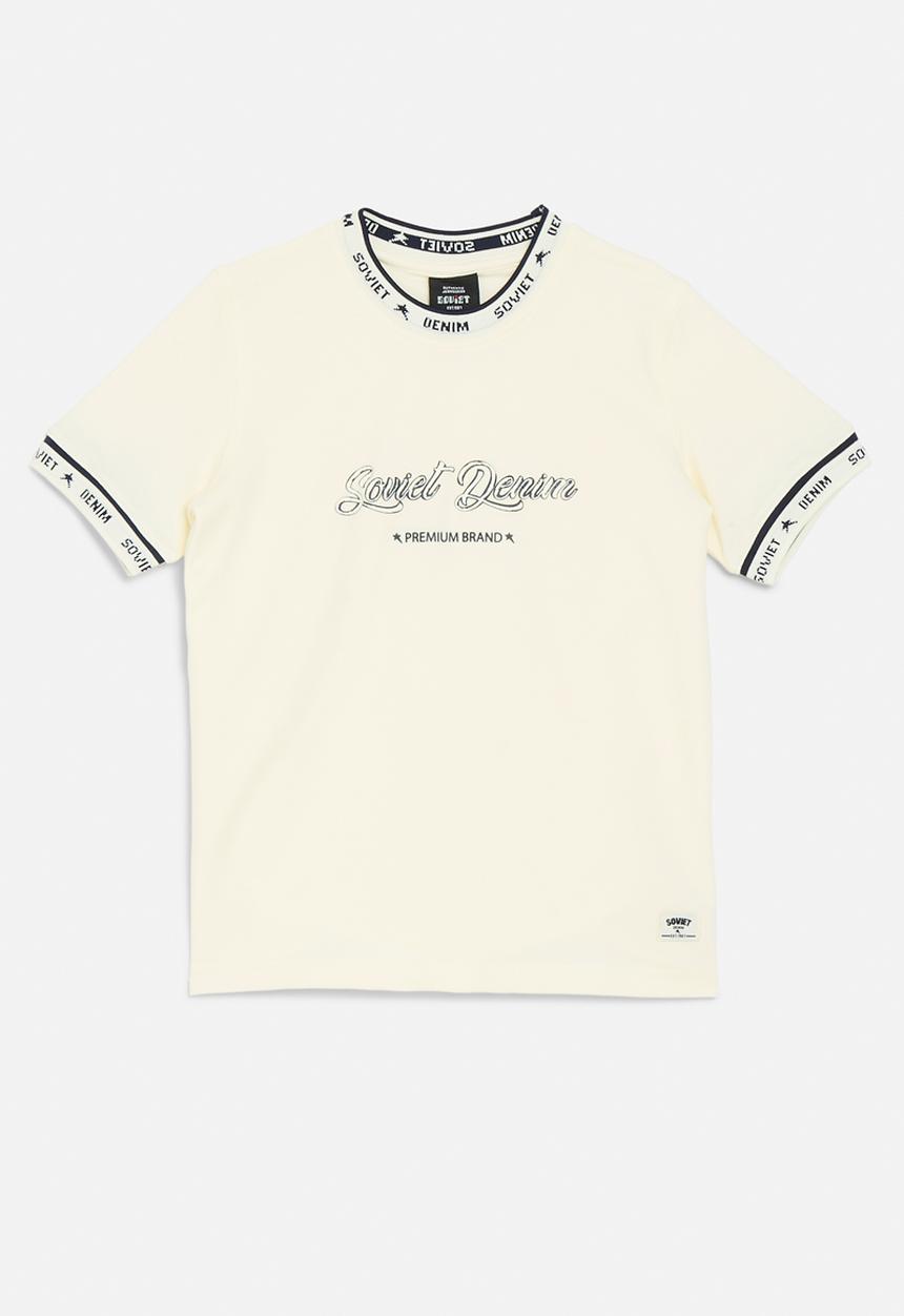 SOVIET - Boys crew neck tee - cream