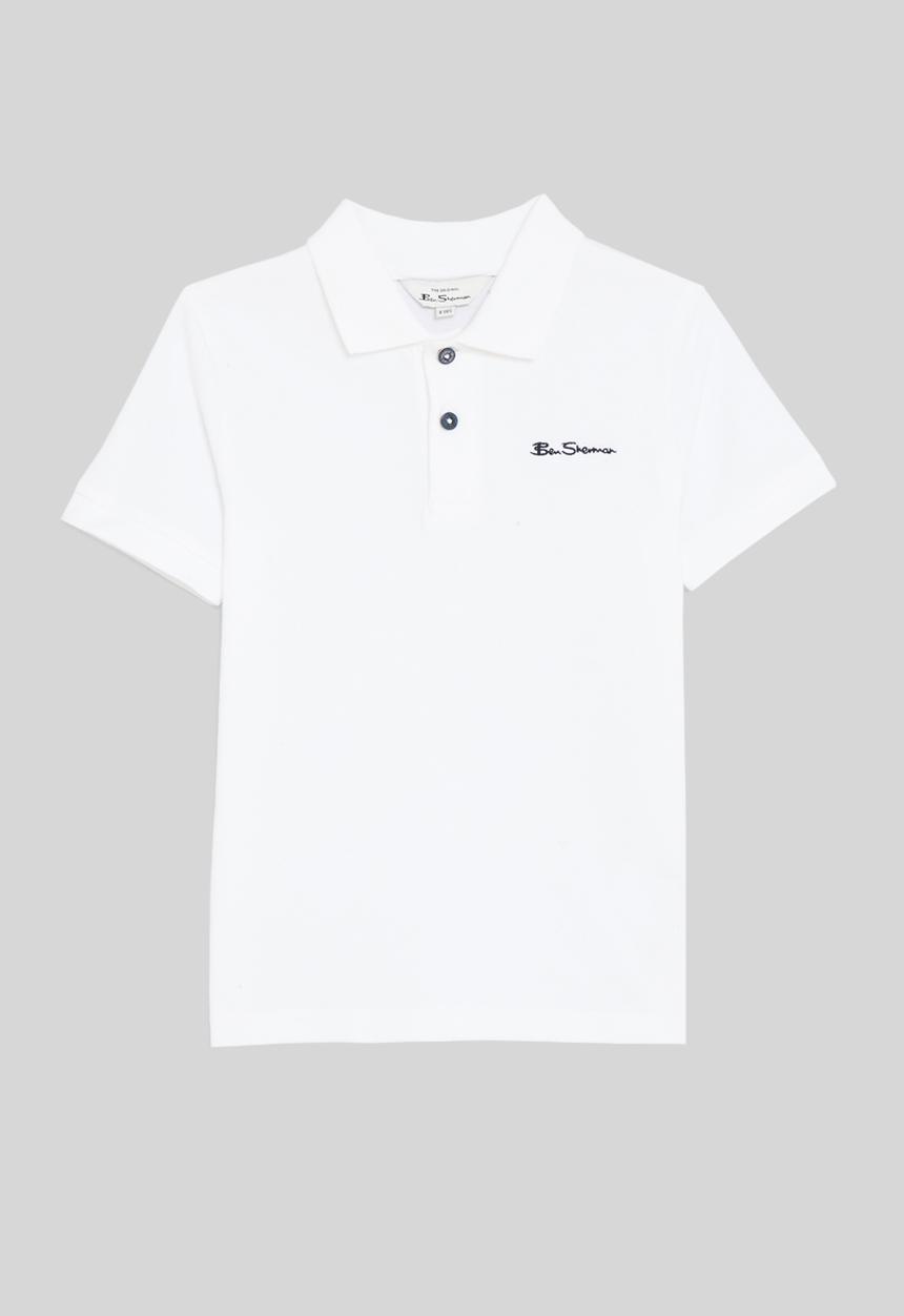 Ben Sherman - Boys short sleeve polo - white