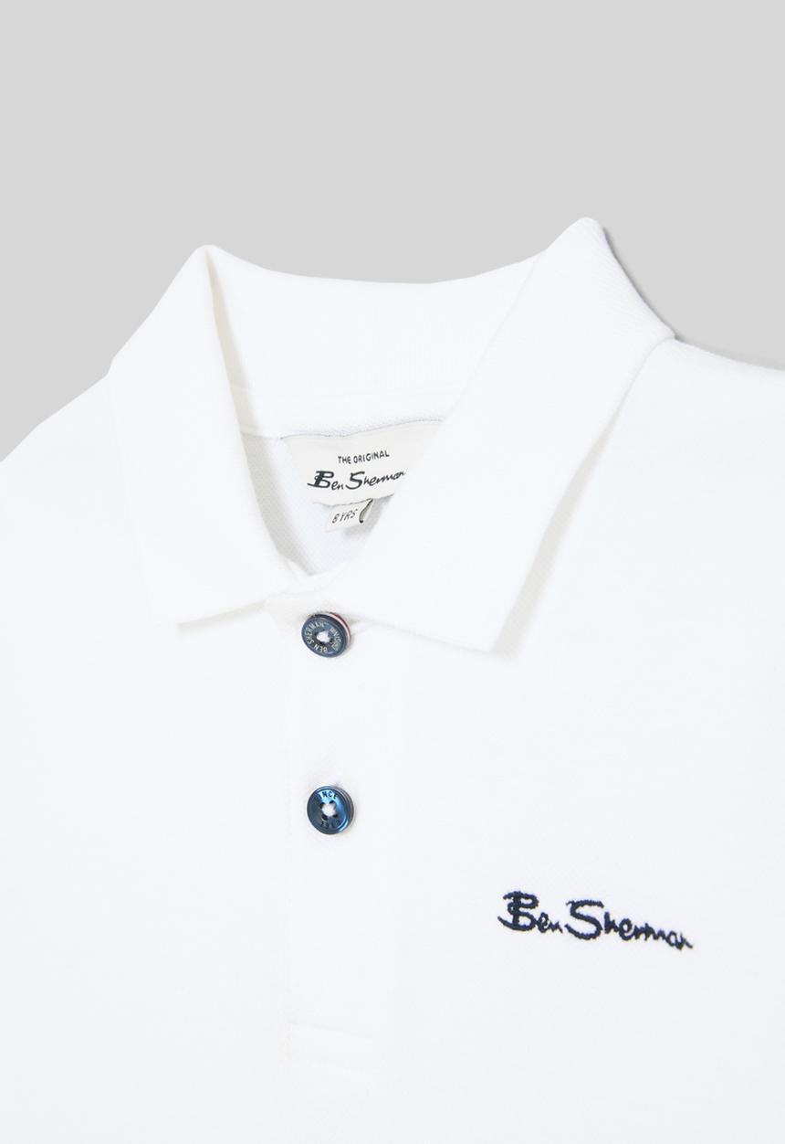 Ben Sherman - Boys short sleeve polo - white