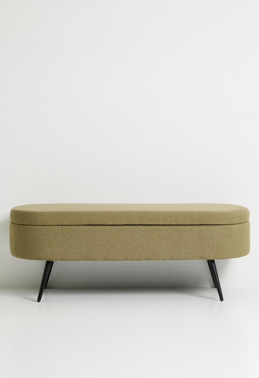 Sixth Floor - Remy storage ottoman bench - neutral & black