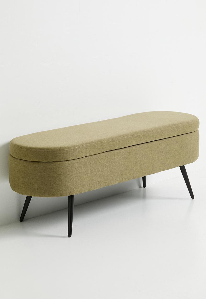 Sixth Floor - Remy storage ottoman bench - neutral & black