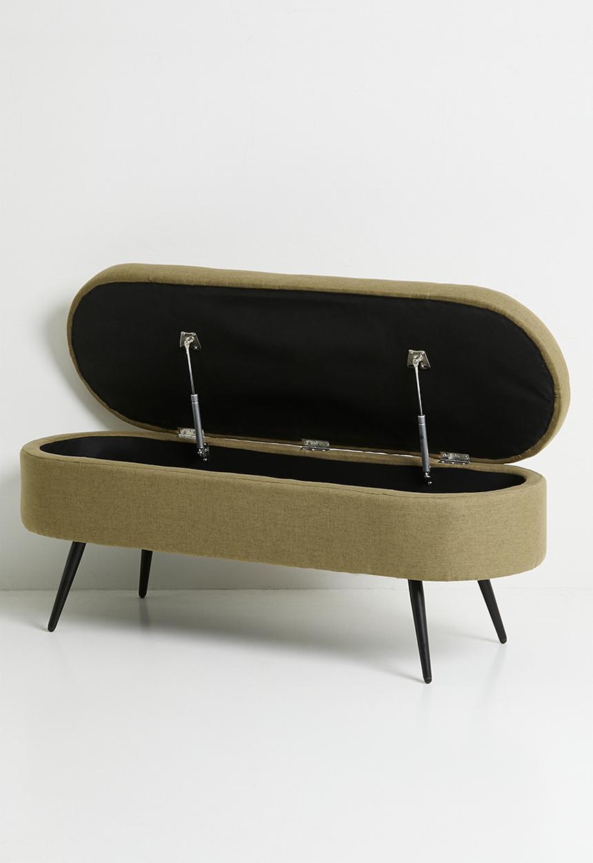 Sixth Floor - Remy storage ottoman bench - neutral & black