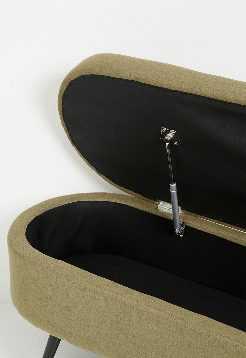 Sixth Floor - Remy storage ottoman bench - neutral & black