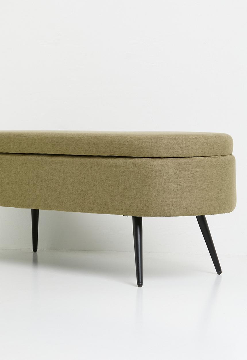 Sixth Floor - Remy storage ottoman bench - neutral & black