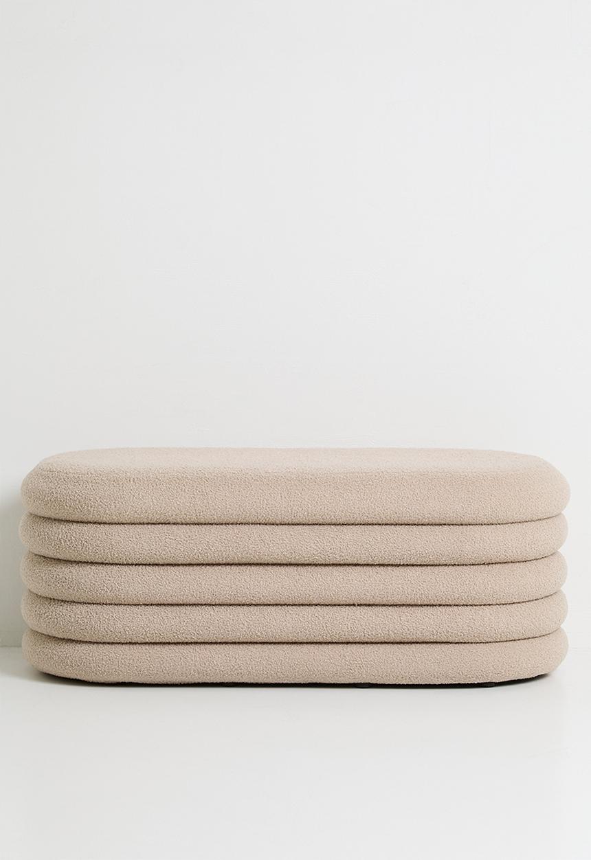Sixth Floor - Parker storage ottoman - Caramel boucle