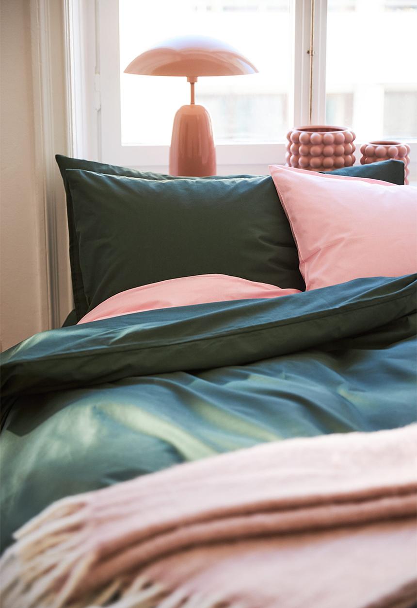 H&M - Cotton double/king duvet cover set - dark green