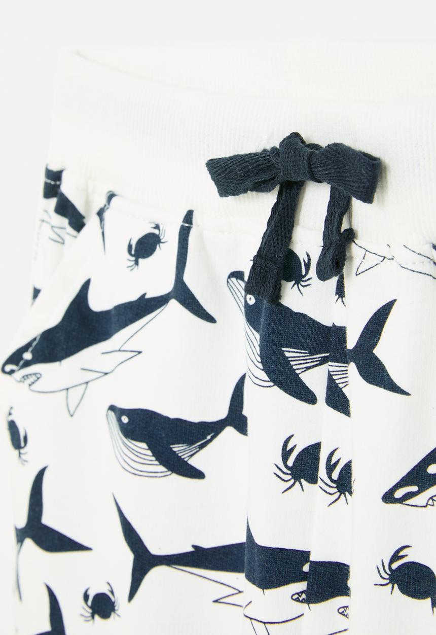 Pop Candy - Printed drawstring shorts - white