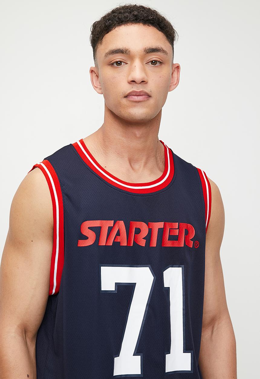 Starter - Starter luke basketball mesh vest - sodalite blue & red