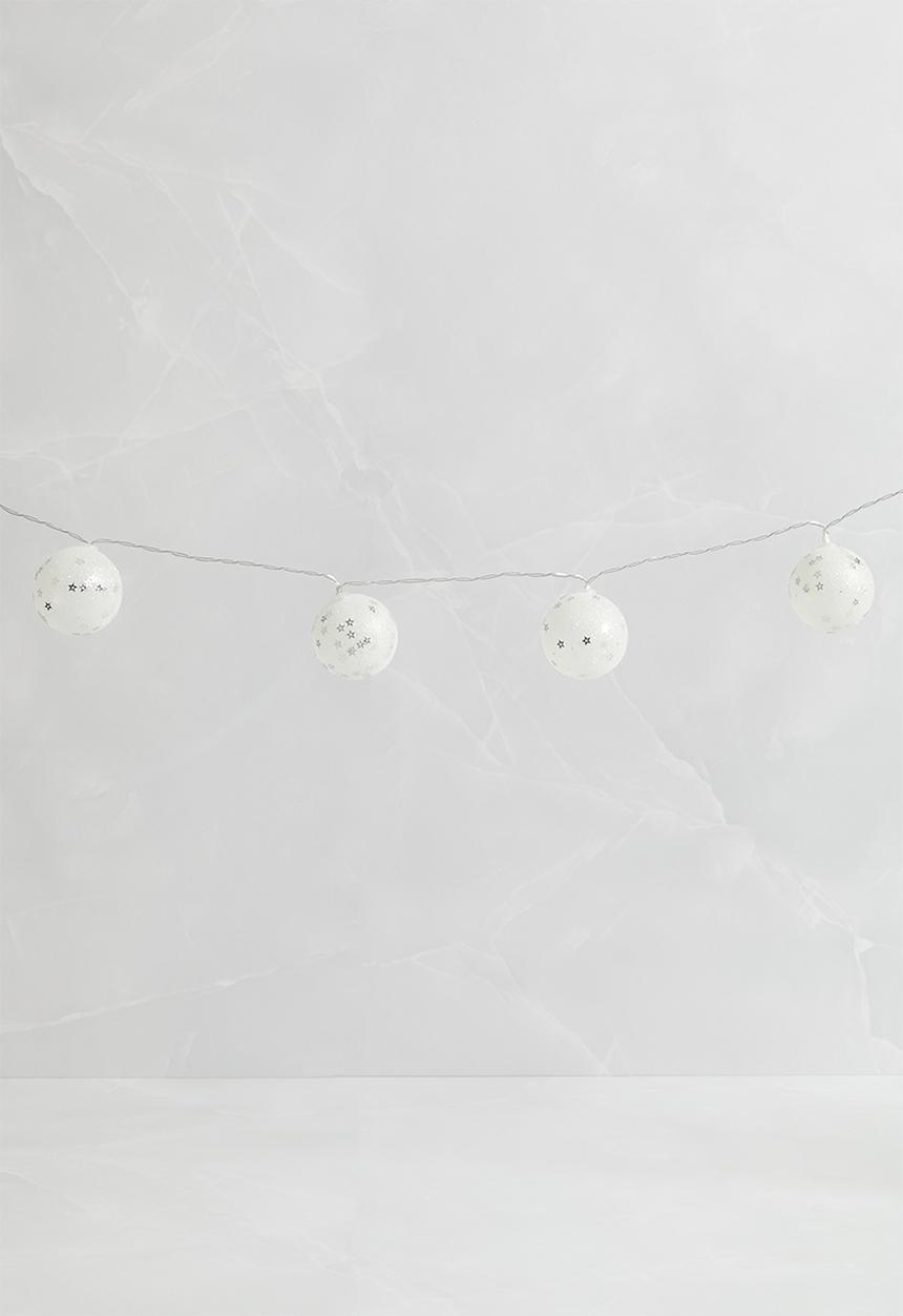 H&S - Glitter ball string lights LED - clear