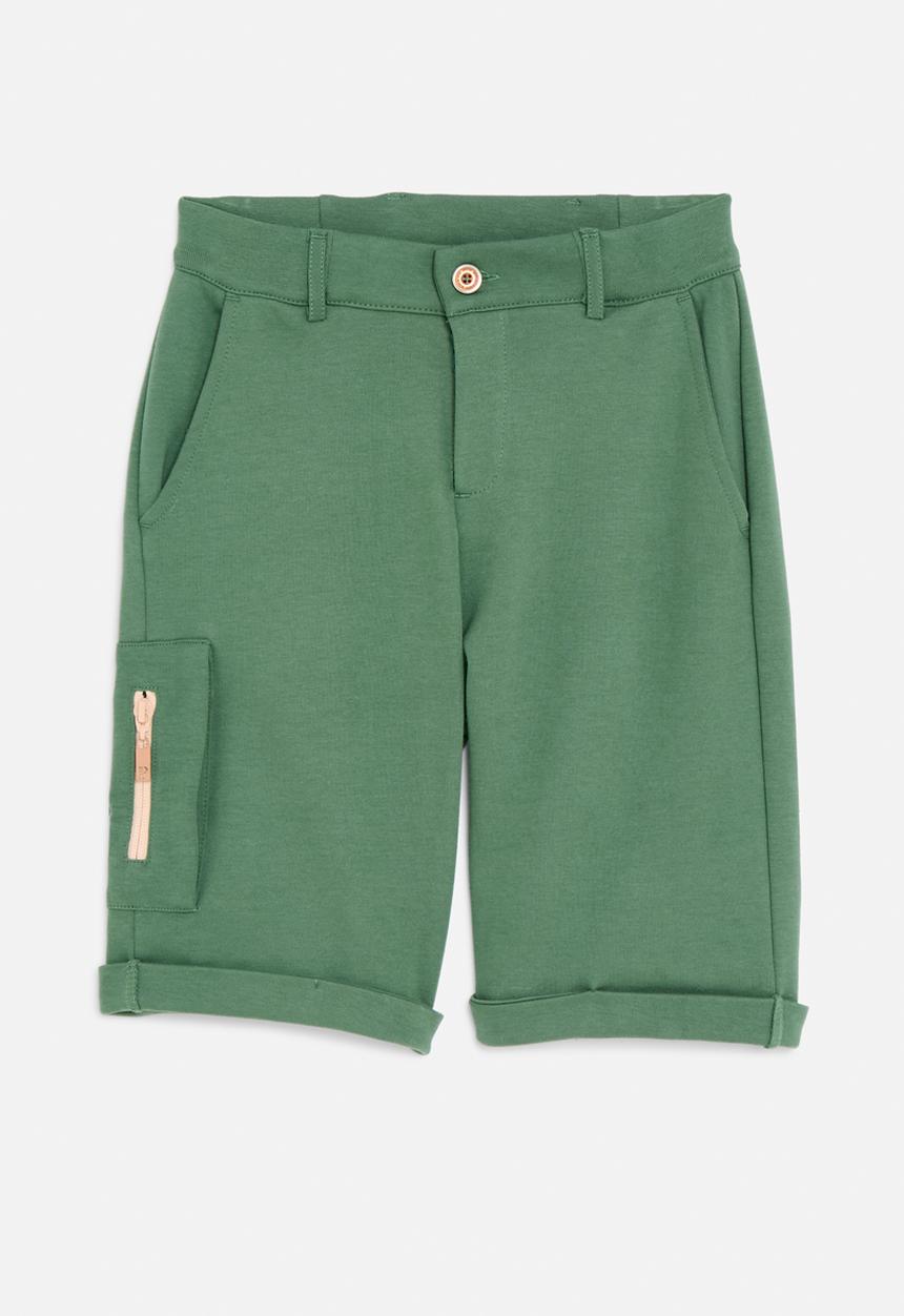 POLO - Boys jagger utility short - forest green
