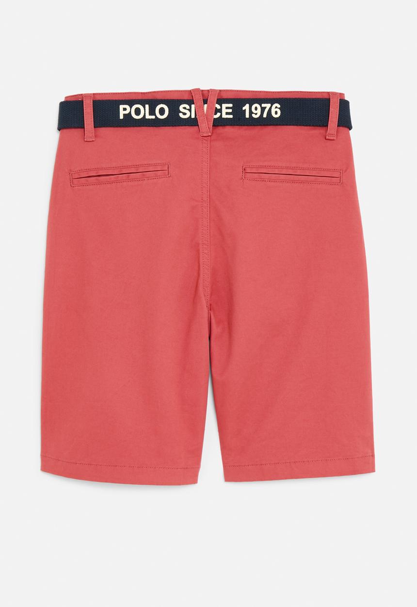POLO - Boys andrew belted chino short - brick