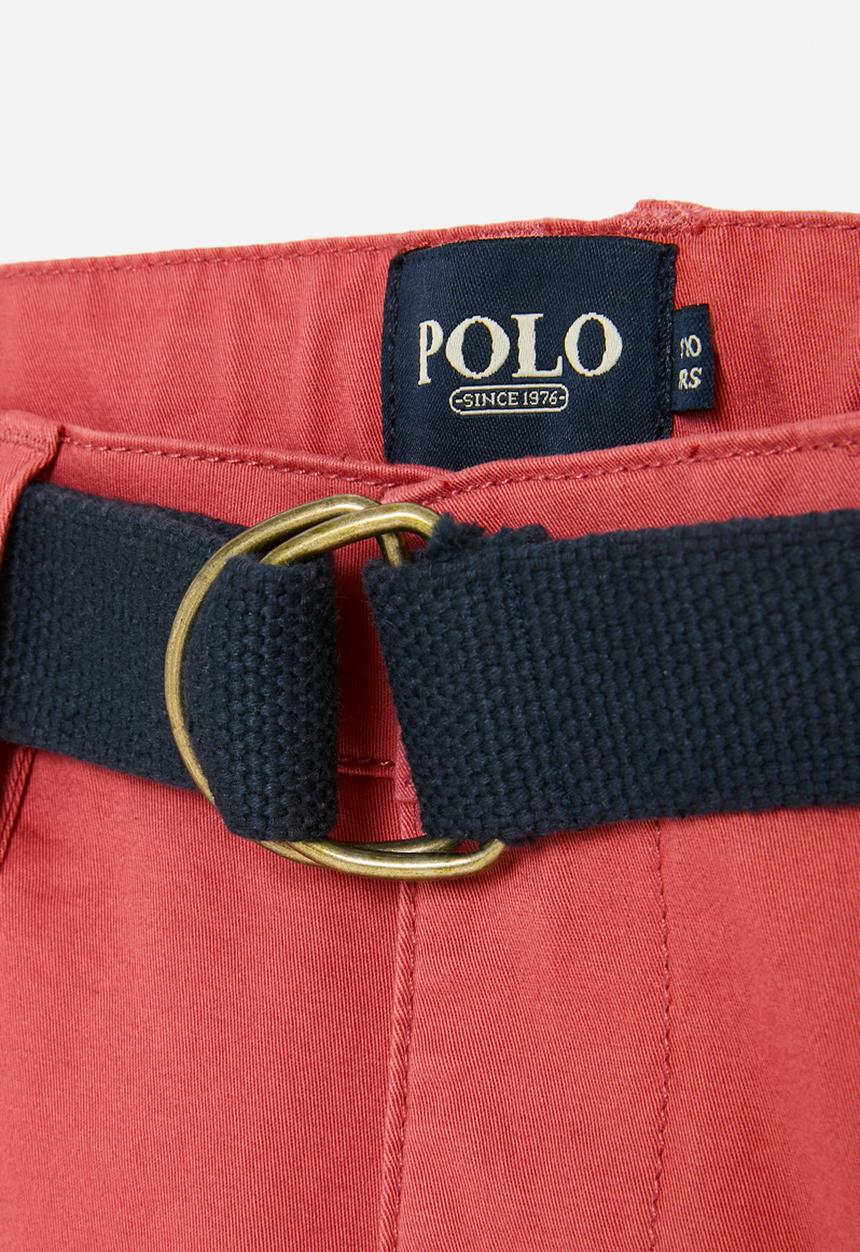 POLO - Boys andrew belted chino short - brick
