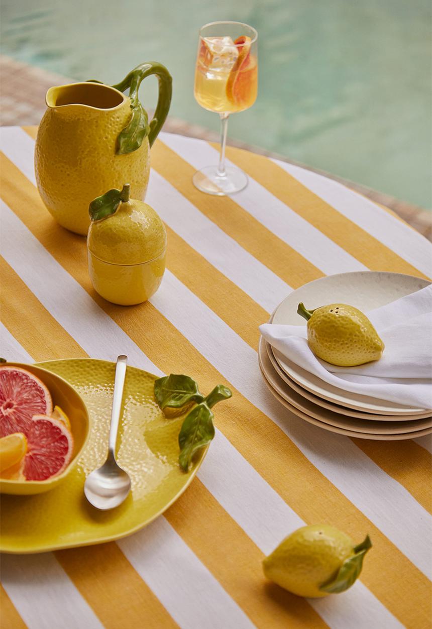 H&M - Lemon-shaped stoneware serving plate - yellow
