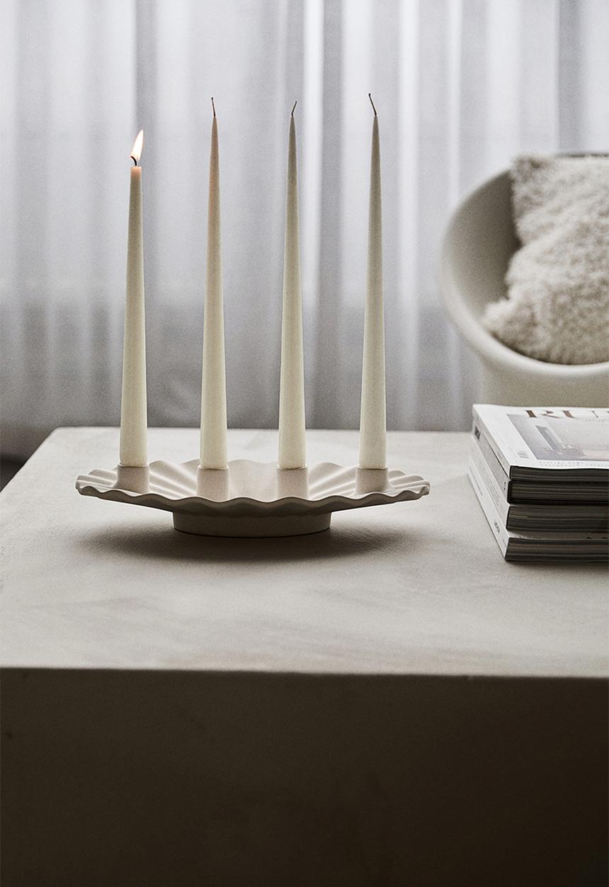 H&M - Stoneware advent candelabra - white