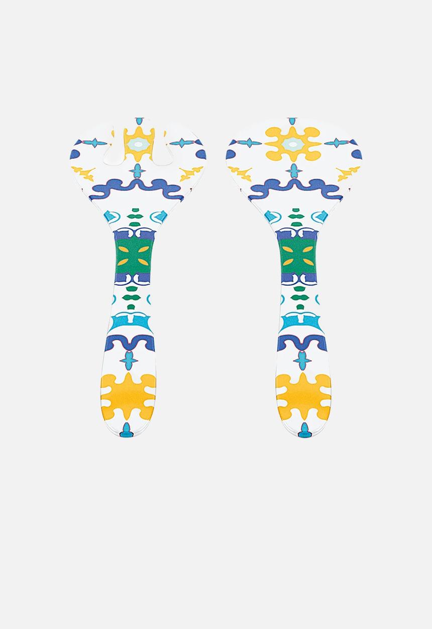 Guzzini - Flower & Lemon salad servers set of 2 - Multi