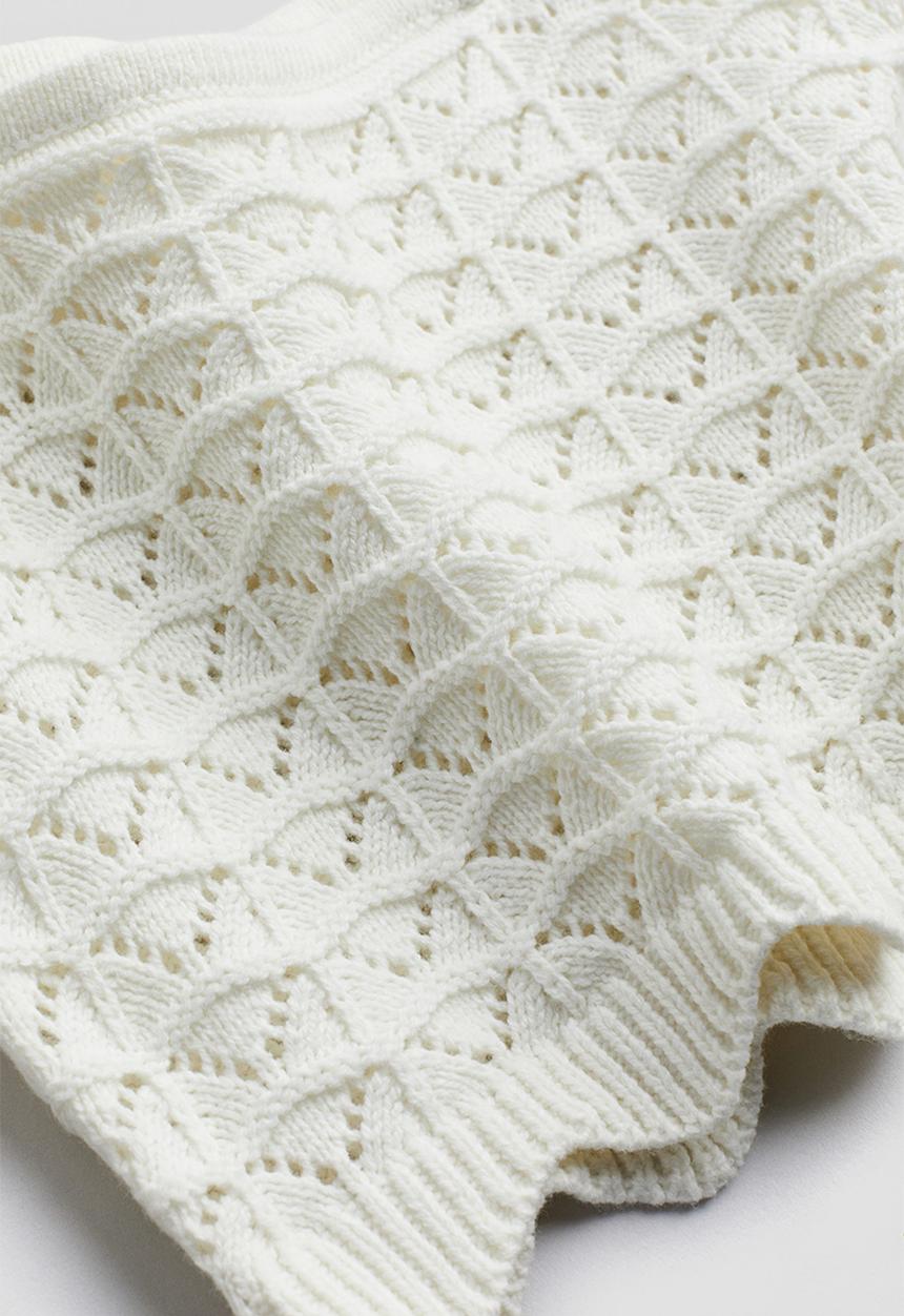 H&M - Textured-knit vest top - white