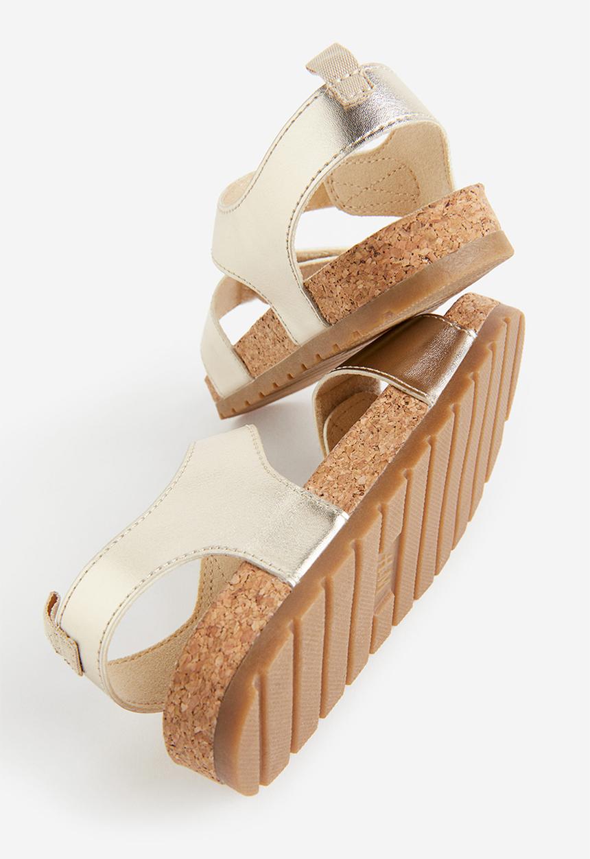 H&M - Ankle strap sandals - gold-coloured