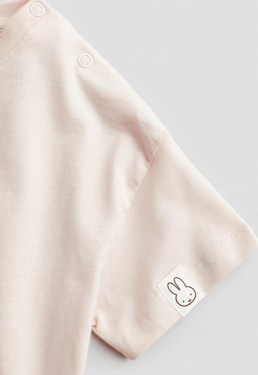 H&M - Printed cotton t-shirt - pink multi