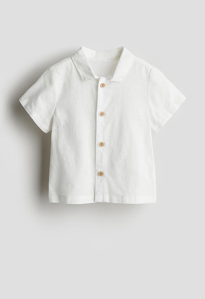 H&M - Linen-blend shirt - white