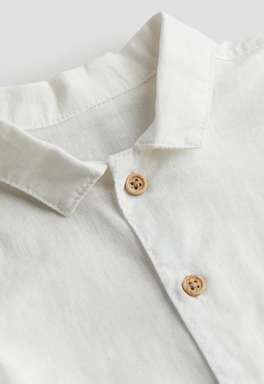 H&M - Linen-blend shirt - white