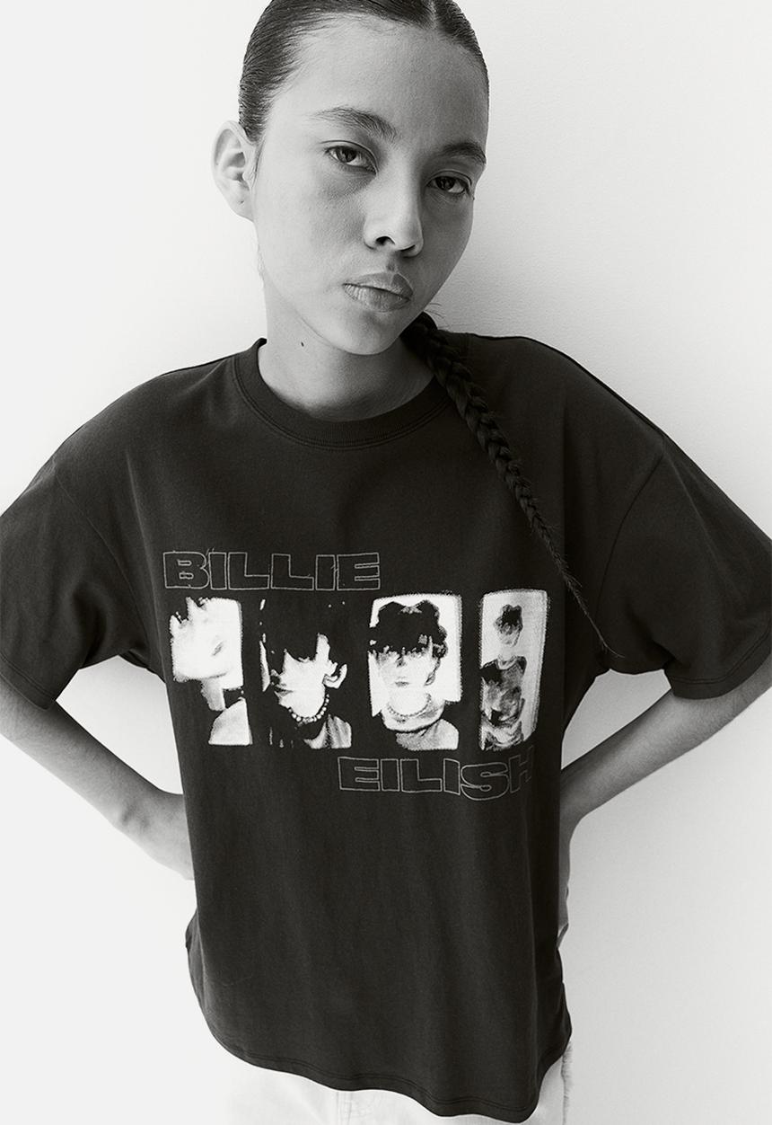 H&M - Oversized printed T-shirt - black billie eilish