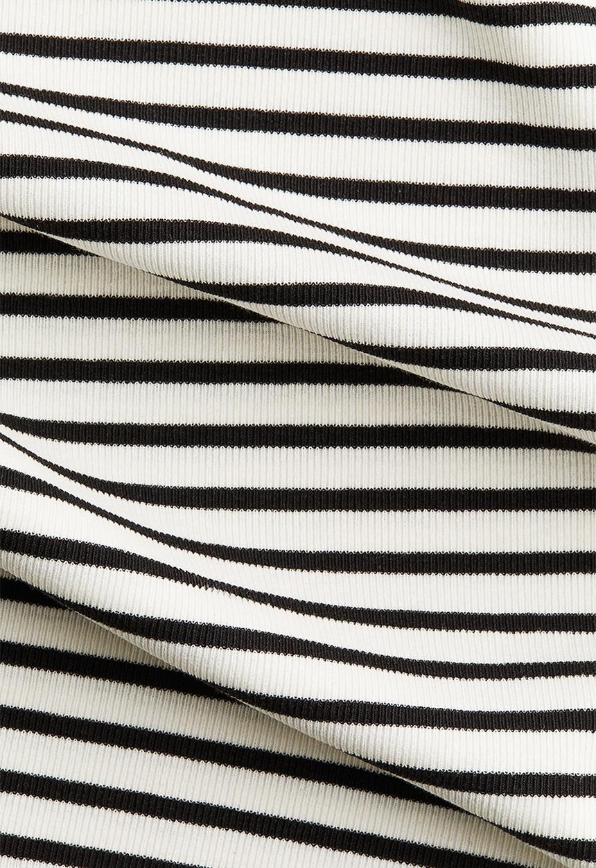 H&M - Mama ribbed top - white & black striped