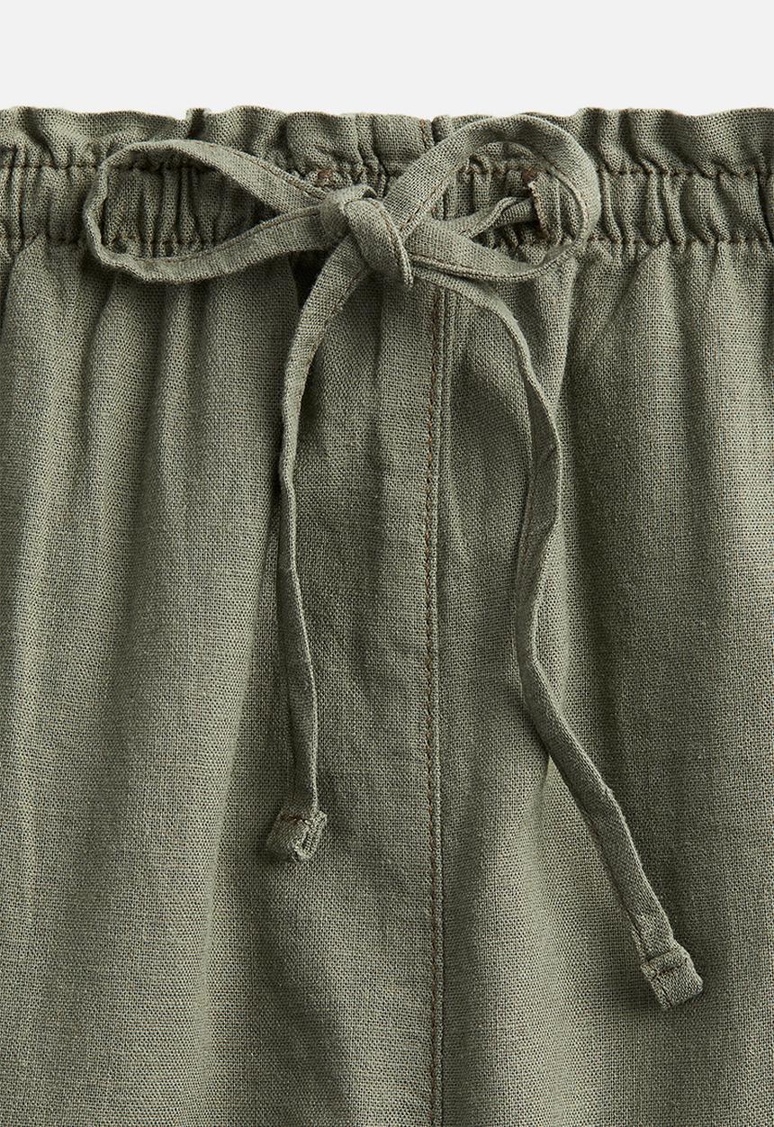 H&M - Linen-blend shorts - khaki green