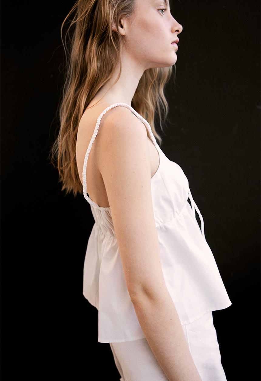 H&M - Tie-detail strappy top - white