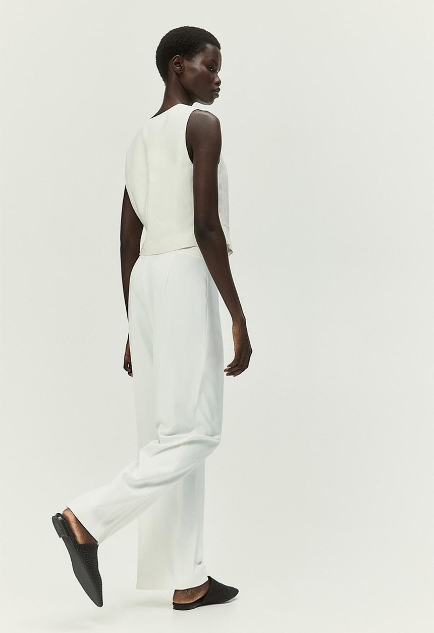H&M - Wide trousers - white