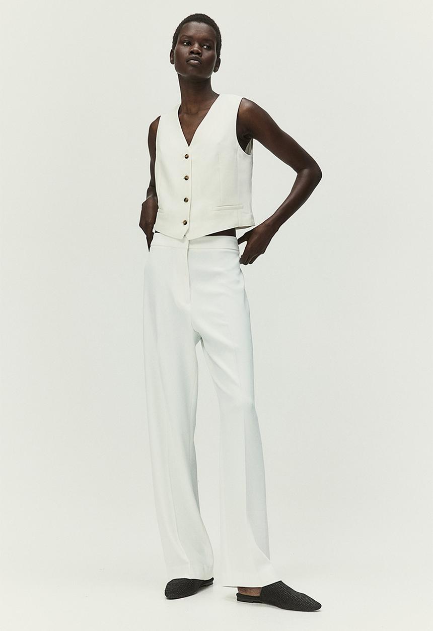 H&M - Wide trousers - white