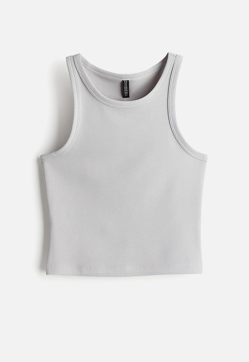 H&M - Ribbed vest top - light grey