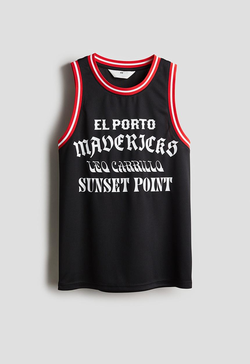 H&M - Mesh basketball vest top - black mavericks