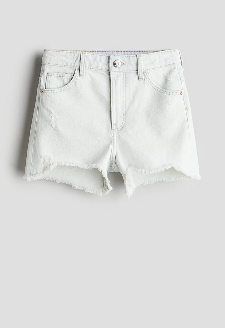 H&M - Denim shorts - pale denim blue 
