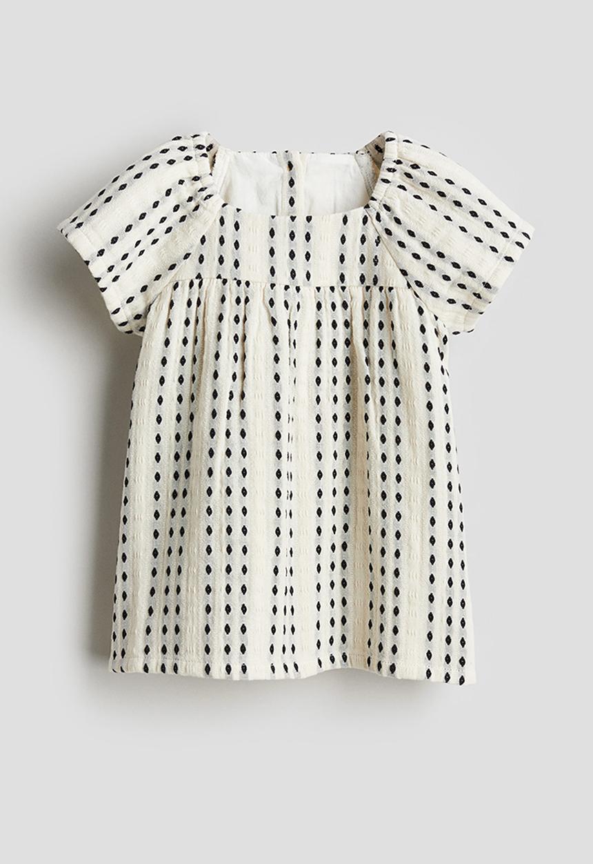 H&M - Patterned cotton dress - cream patterned