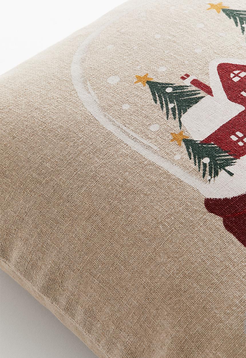 H&M - Linen-blend cushion cover - light beige warmest wishes
