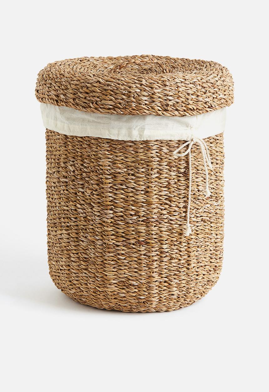 H&M - Seagrass laundry basket - beige light beige