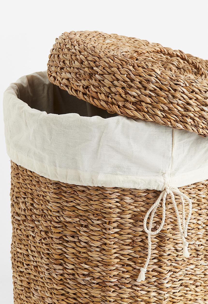 H&M - Seagrass laundry basket - beige light beige