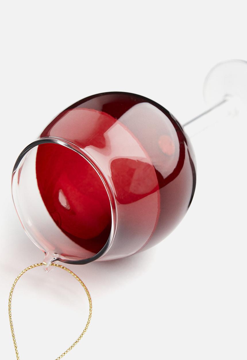 H&M - Christmas decoration - Red Wine glass