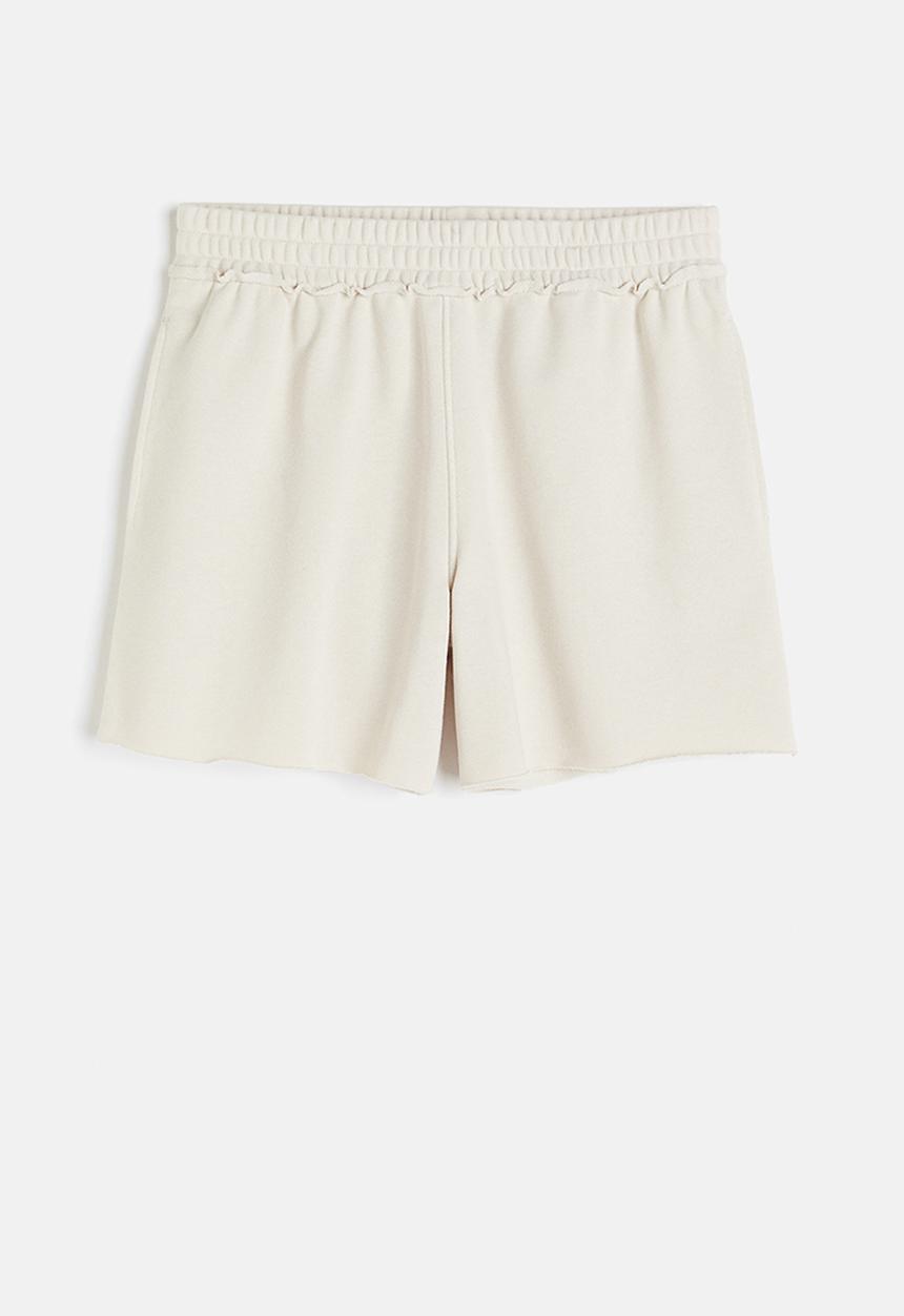 H&M - Pull-on sweatshirt shorts - light beige