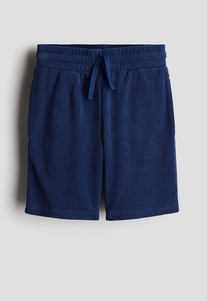 H&M - Terry shorts - navy blue