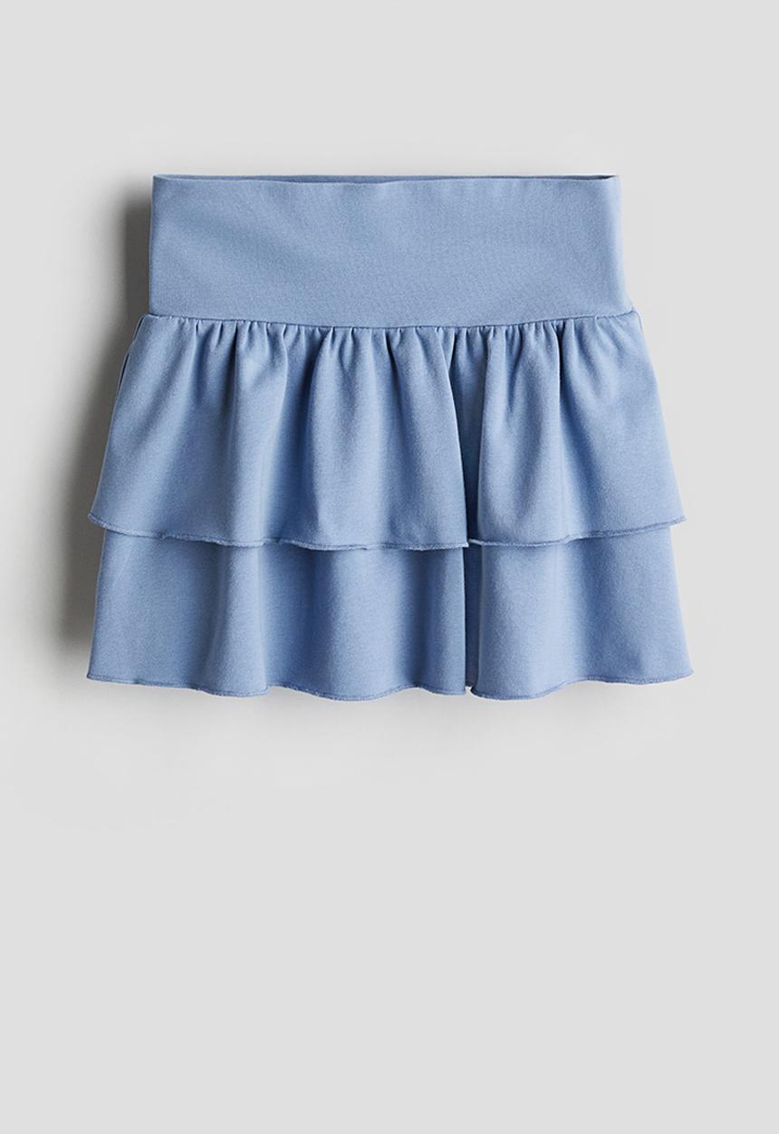 H&M - Tiered jersey skirt - blue