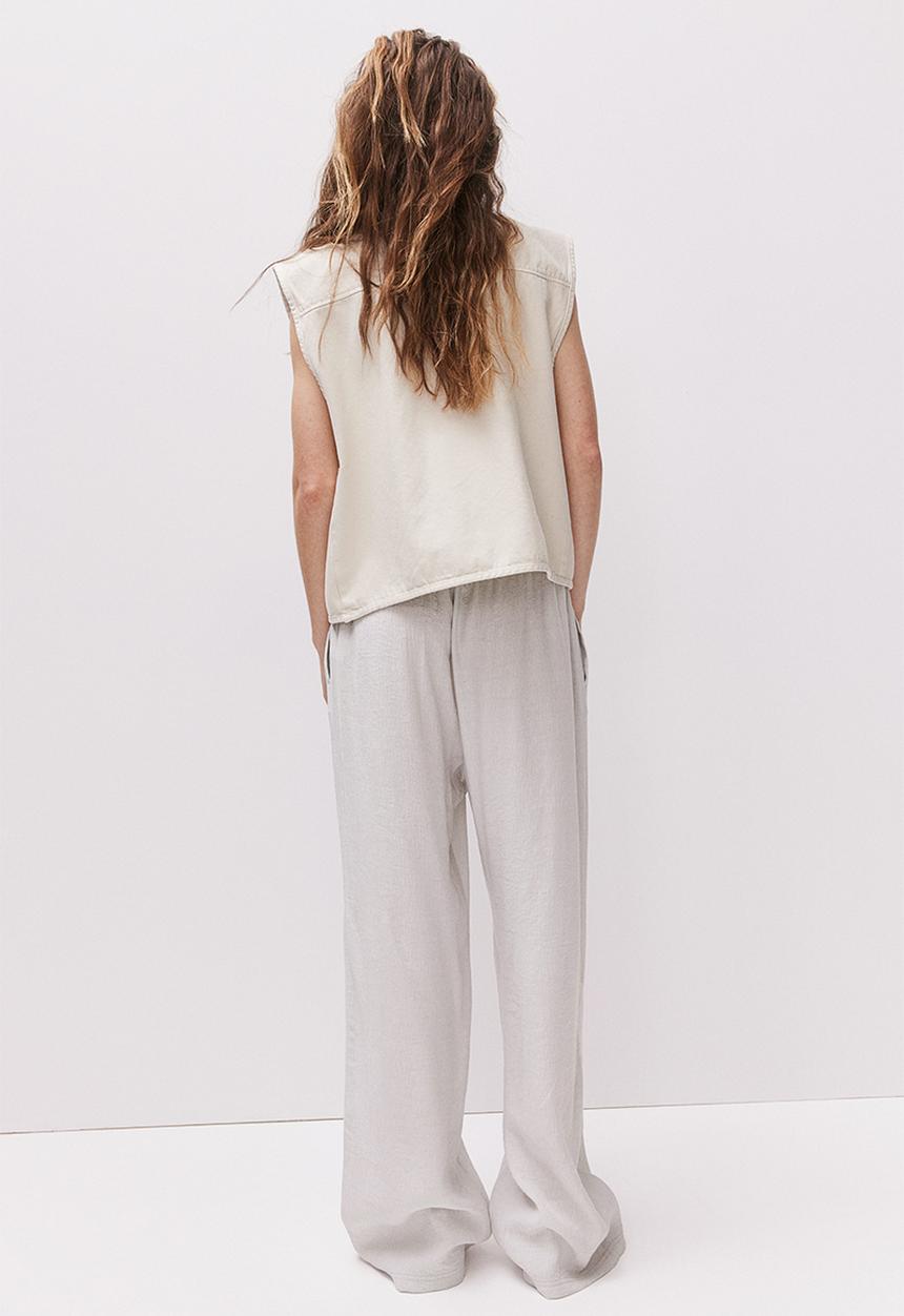 H&M - Crêpe pull-on trousers - light grey